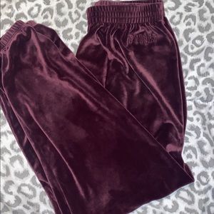 PINK velour sweatpants !